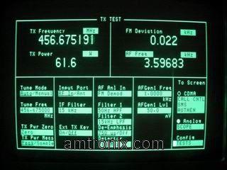 TX test with 61.6W