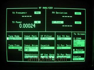 RF Analyzer Screen